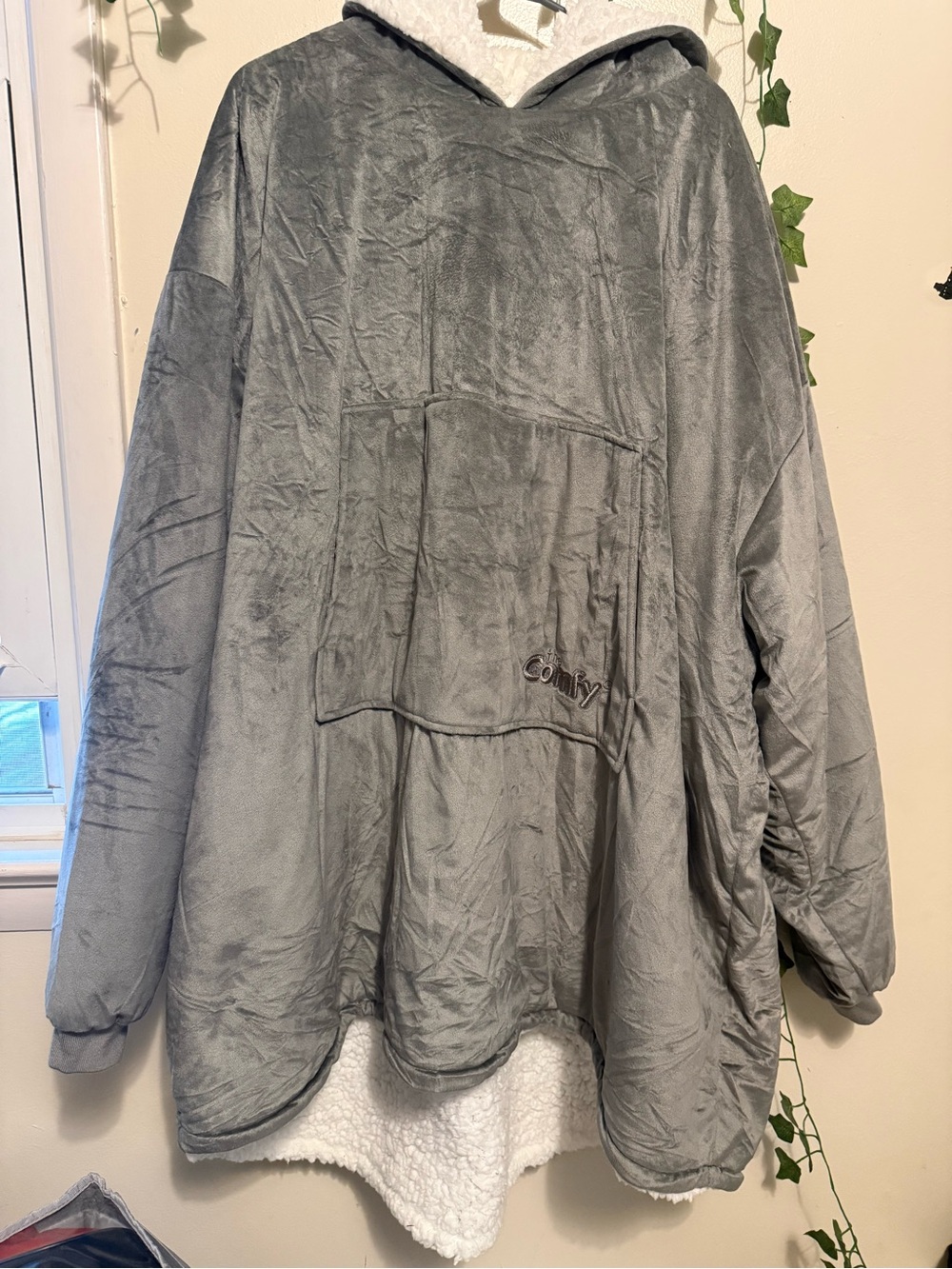 Oversized Hooded Wearable Blanket - Gray